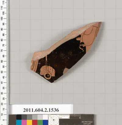 Terracotta fragment of a skyphos (deep drinking cup)