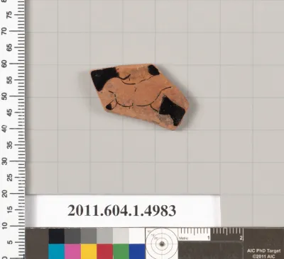 Terracotta fragment of a kylix (drinking cup)