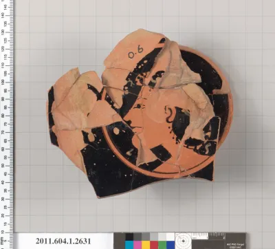 Terracotta fragment of a kylix (drinking cup)