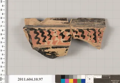 Terracotta fragment of a lekanis (dish)