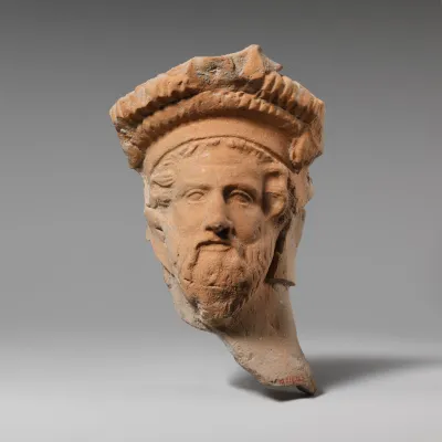 Terracotta head of a man