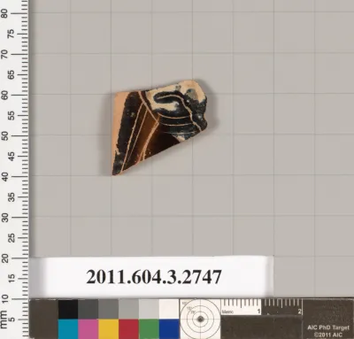 Terracotta fragment of an oinochoe (jug) or olpe (jug)