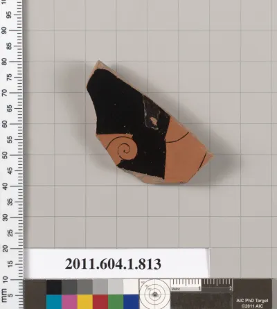 Terracotta fragment of a kylix (drinking cup)