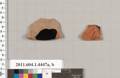 Terracotta fragments of kylikes (drinking cups)