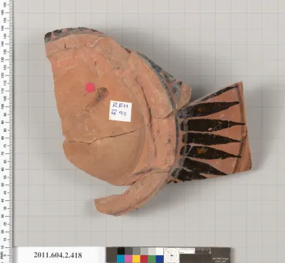 Terracotta fragment of a column-krater (bowl for mixing wine and water)