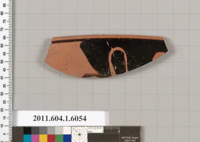 Terracotta rim fragment of a kylix (drinking cup)