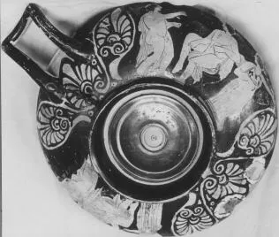 CUP, STEMLESS (ATHENIAN, RED-FIGURE)