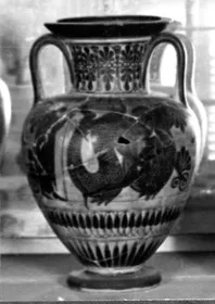 AMPHORA, NECK (ATHENIAN, BLACK-FIGURE)