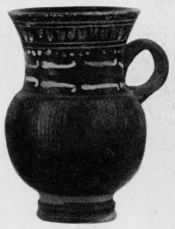 MUG (SOUTH ITALIAN, GNATHIAN, BLACK GLAZE)