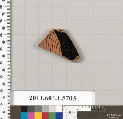 Terracotta fragment of a kylix (drinking cup)