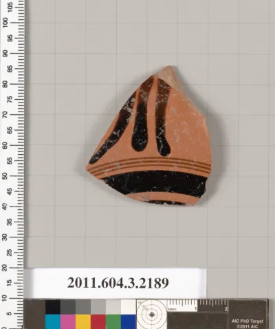 Terracotta fragment of a kylix (drinking cup)