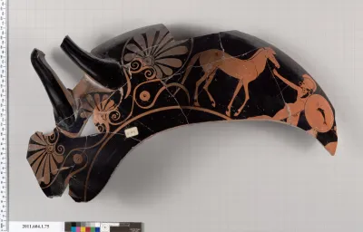 Terracotta fragment of a kylix (drinking cup)