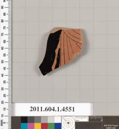 Terracotta fragment of a kylix (drinking cup)