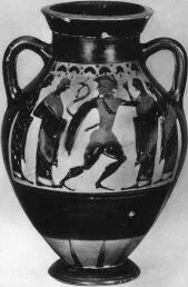 AMPHORA, BELLY, TYPE B (ATHENIAN, BLACK-FIGURE)