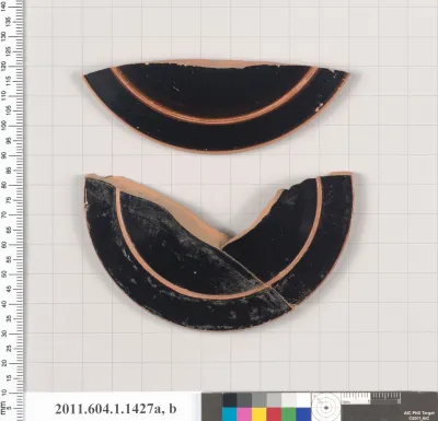 Terracotta fragments of kylikes (drinking cups)