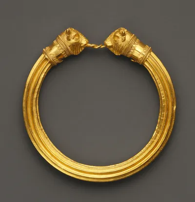 Bracelet with Bull's Head Terminals