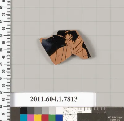 Terracotta rim fragment of a kylix (drinking cup)