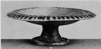PLATE, STEMMED (ETRUSCAN)