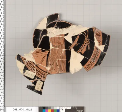 Terracotta fragment of a kylix (drinking cup)