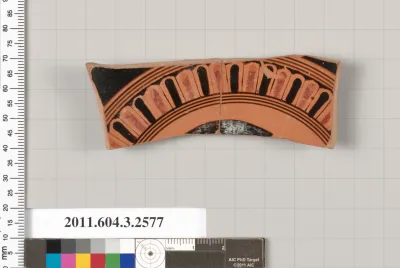 Terracotta fragment of a Little Master cup (drinking cup)
