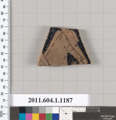 Terracotta fragment of a kylix (drinking cup)