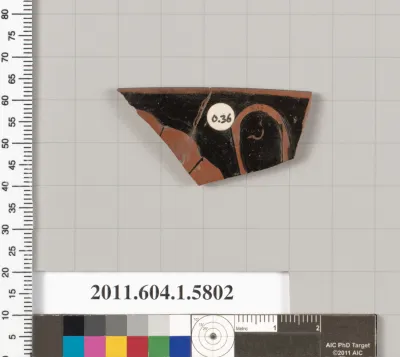 Terracotta rim fragment of a kylix: eye-cup (drinking cup)