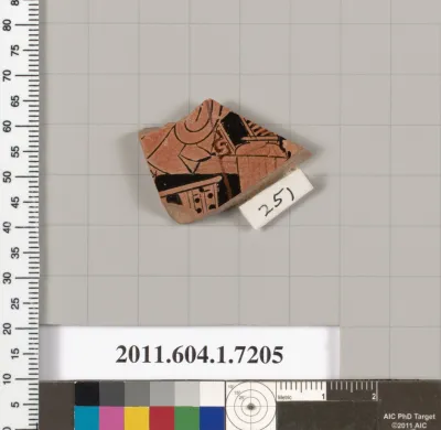 Terracotta fragment of a kylix (drinking cup)