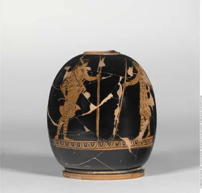 Attisch rotfigurige Bauchlekythos (Aryballos)