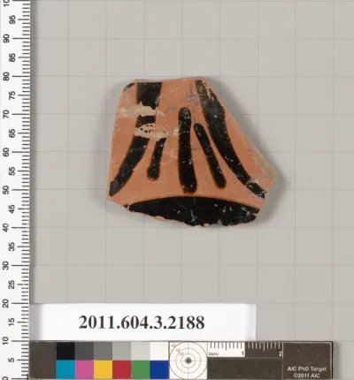 Terracotta fragment of a kylix (drinking cup)