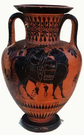 AMPHORA, NECK (ATHENIAN, BLACK-FIGURE)