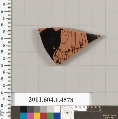 Terracotta fragment of a kylix (drinking cup)
