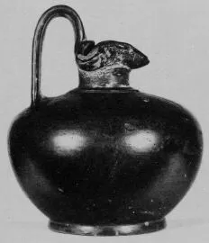 OINOCHOE (CORINTHIAN, BLACK GLAZE)