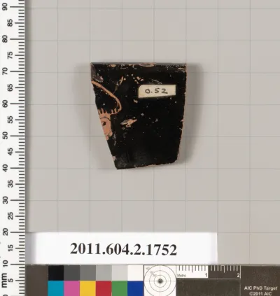 Terracotta rim fragment of a skyphos (deep drinking cup)