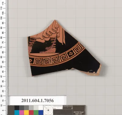 Terracotta fragment of a kylix (drinking cup)