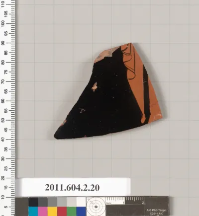 Terracotta fragment of a psykter (vase for cooling wine)