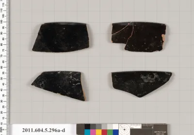 Terracotta rim fragments of kylikes (drinking cups)