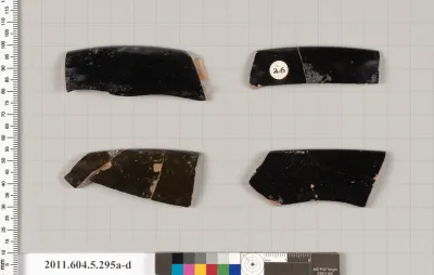 Terracotta rim fragments of kylikes (drinking cups)