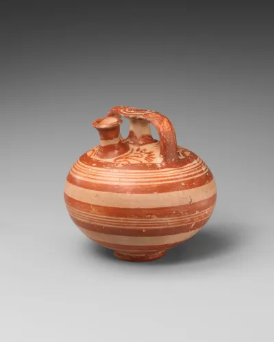 Terracotta stirrup jar