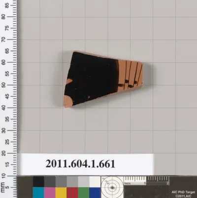 Terracotta fragment of a kylix (drinking cup)