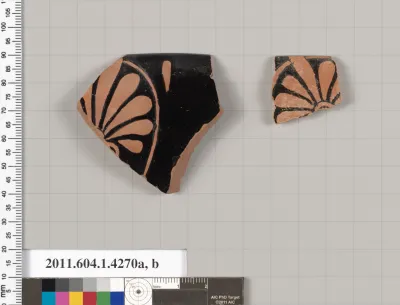 Terracotta rim fragments of kylikes (drinking cups)