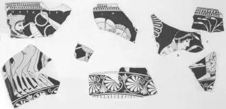 SKYPHOS, FRAGMENTS (ATHENIAN, RED-FIGURE)