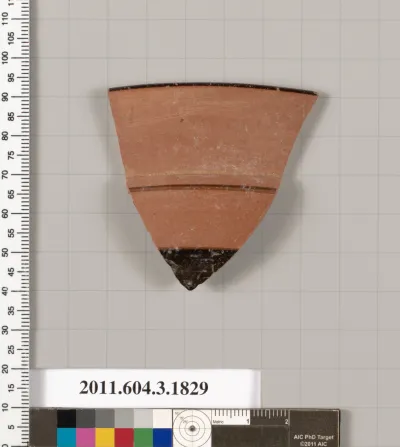 Terracotta fragment of a kylix: Lip cup (drinking cup)