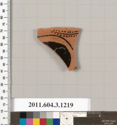 Terracotta rim fragment of a kyathos (cup-shaped ladle)