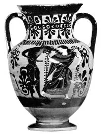 AMPHORA, NECK (ATHENIAN, BLACK-FIGURE)