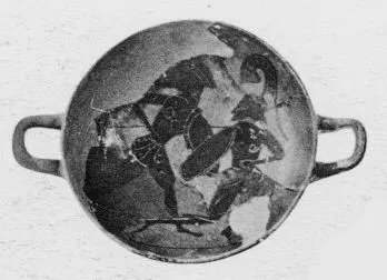 CUP, STEMLESS (ATHENIAN, BLACK-FIGURE)