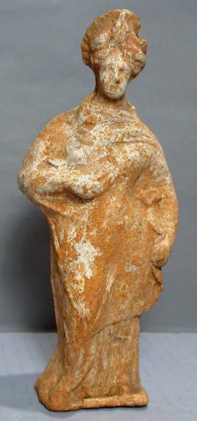 Terracotta statuette of a woman