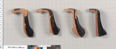 Terracotta fragments of kylikes (drinking cups)