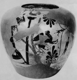 AMPHORA, NECK, FRAGMENTS (ATHENIAN, BLACK-FIGURE)