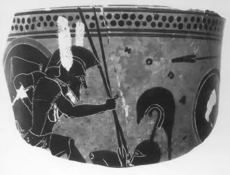 LEKYTHOS, FRAGMENT (ATHENIAN, BLACK-FIGURE)
