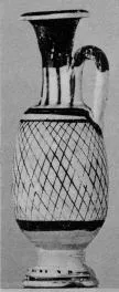 LEKYTHOS (SOUTH ITALIAN, GNATHIAN, BLACK GLAZE)
